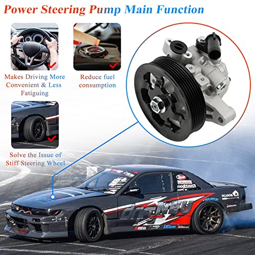 Bomba de dirección asistida 21-5456 con polea para 2006 2007 2008 2009 2010 2011 Civic 1.8L, bomba de asistencia de potencia de calidad OE, reemplazo OE 21-5456 55-5822 56110-RNA-A01 36-21556 °C 68
