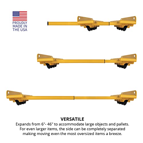 Rhino Cart All Terrain Mover - Carro rodante móvil todo terreno para aparatos pesados, muebles y manejo de materiales de construcción con capacidad de carga de 2,000 libras, ocho ruedas de uretano