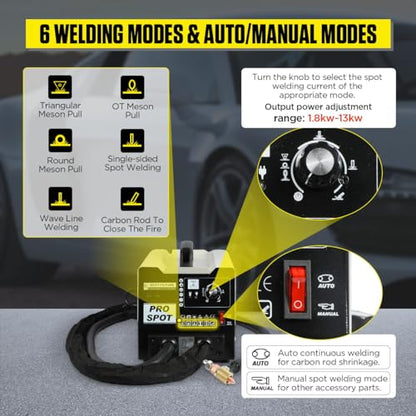 Extractor de abolladuras 3800A Máquina de extracción de abolladuras 6 modos Soldador de extracción de abolladuras Inteligente Soldador de Inducción Inteligente Puntos de Soldadura