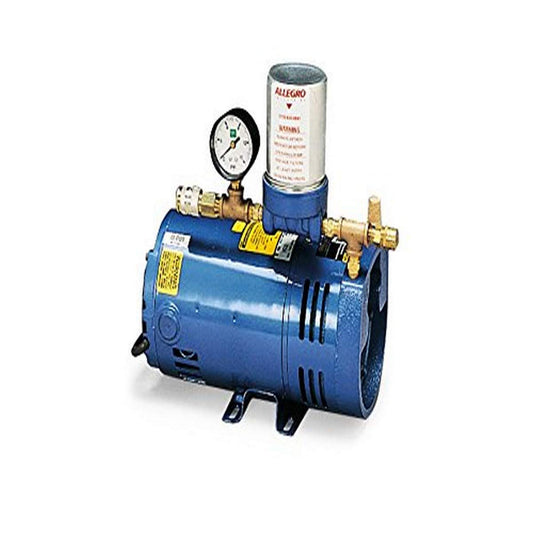 Allegro Industries 9806 Modelo A-300 Bomba de aire ambiental, motor de 1/4 hp, 1 trabajador, azul