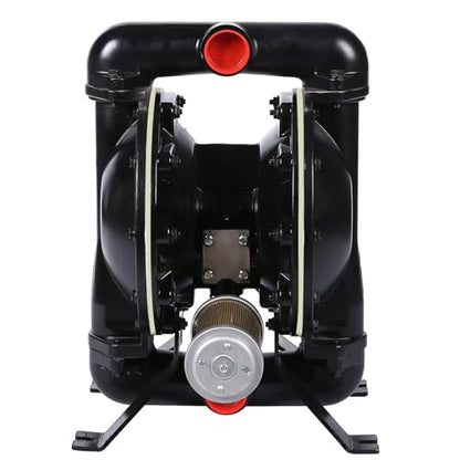 Bomba neumática de doble diafragma Entrada/salida de 1-1/2 pulgada 90 gpm Bomba de suministro de fluido de aluminio para aceite residual químico e industrial combustible de hasta 120 psi de aleación QBY4