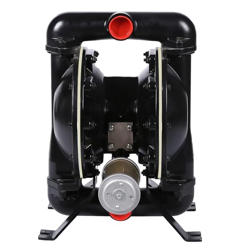 Bomba neumática de doble diafragma Entrada/salida de 1-1/2 pulgada 90 gpm Bomba de suministro de fluido de aluminio para aceite residual químico e industrial combustible de hasta 120 psi de aleación QBY4