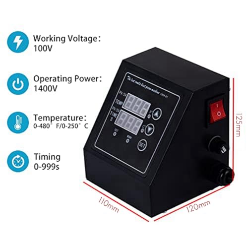 1 pieza de repuesto digital panel accesorio máquina 1400W controlador de temperatura 110V enchufe de EE. UU., negro