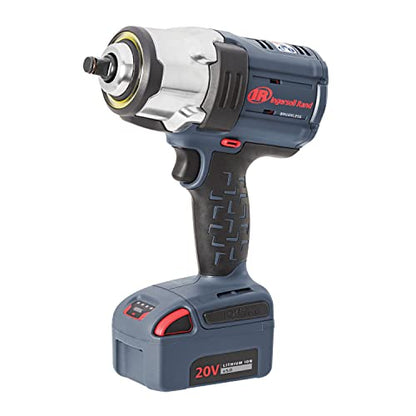 Ingersoll Rand W7152 Llave de impacto inalámbrica de 1/2" y 20V, torque de 1500 ft-lb, retenedor de anillo de fricción, pistola, herramienta desnuda
