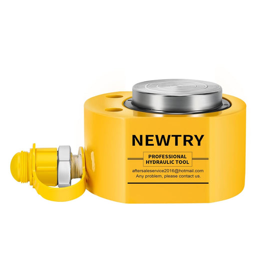 NEWTRY Cilindro hidráulico de 20 toneladas de elevación Jack Porta Power 0.51 "de perfil bajo hidráulico Ram Jack Mini, portátil para construcción naval, puente, construcción