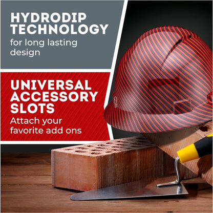 Acerpal Casco duro OSHA con diseño de fibra de carbono ventilada de ala completa con suspensión de 6 puntos (opciones 1)