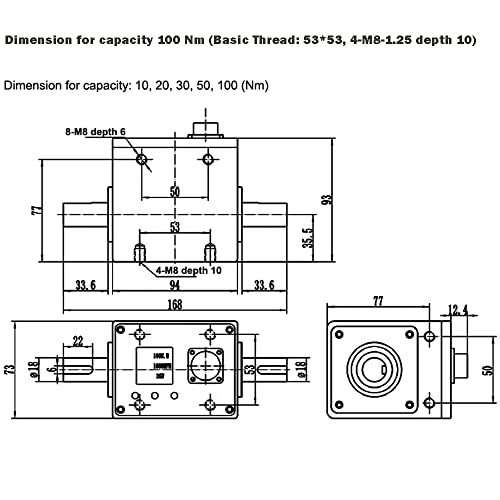 Sensor de par dinámico ATO con pantalla LCD, 100 Nm, señal de salida 4-20mA, sensor de par giratorio digital