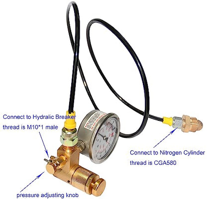 XZT Martillo hidráulico del interruptor JY03, equipo de carga del gas del nitrógeno, herramientas de la prueba de presión del gas del nitrógeno