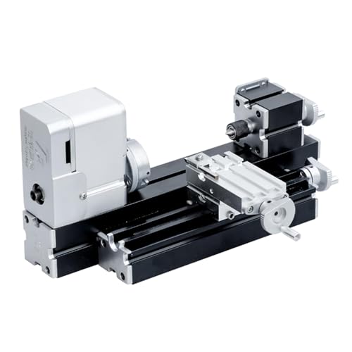 ZHRUI - Torno en miniatura de metal, 36 W y 20000 rpm, máquina de torno didáctico, para manualidades de carpintería aficionada