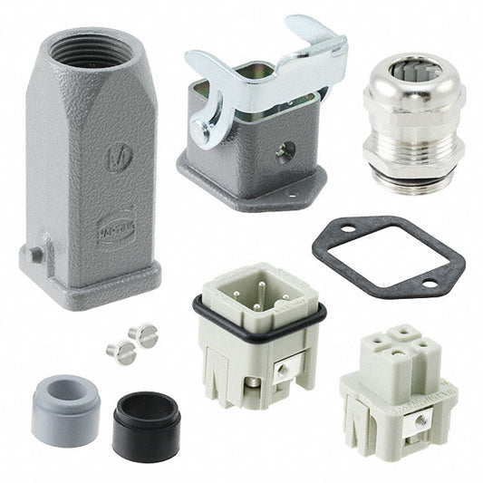 HARTING 10200030001 Han-Kit® Top-Hood, Bottom-Base 3+Ground