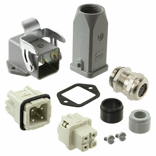 HARTING 10200030003 Han-Kit® Top-Hood, Side-Base 3+Ground