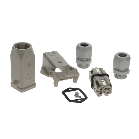 HARTING 10200040004 Han-Kit® Top-Hood, Side-Base 4+Ground