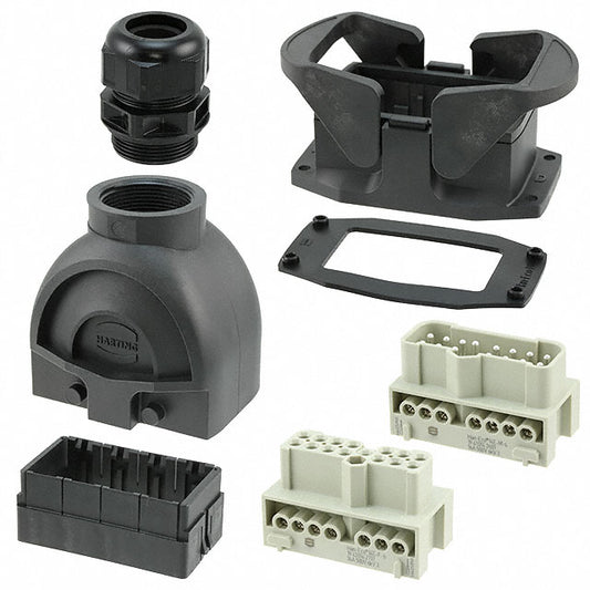 HARTING 10410000004 Han-Eco® Top-Hood, Bottom-Base 14+Ground