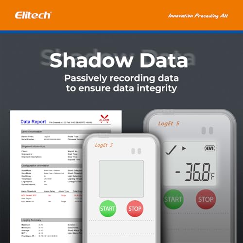 Elitech Registrador de datos de temperatura USB RC-5+ PDF digital + USB Registrador de datos de temperatura digital LogEt5T