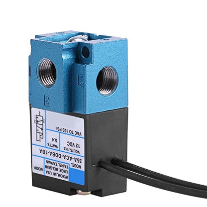 Válvula solenoide de 12 V CC 3 puertos Mac válvula electromagnética de control de impulso 35A-ACA-DDAA-1BA