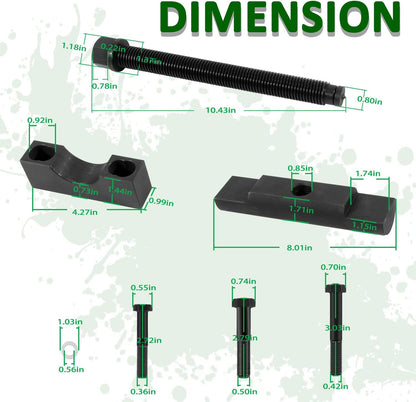 Bonbo Kit de extractor de yugo de servicio pesado alternativo 10803 Kit de herramientas para quitar yugo semircamión, uso para camiones comerciales, para Spicer & Meritor 1610 1710 1760 1810 Series