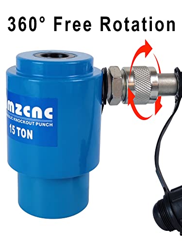 AMZCNC Juego de cortador de orificio de conducto eléctrico Knockout hidráulico Kit de herramientas KO 1/2 a 4 pulgadas (15T (1/2 "-4")) Número de pieza: SYK-8