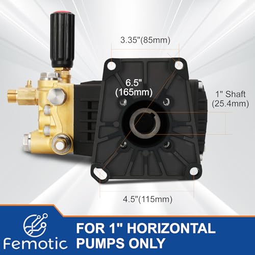 Bomba de lavado a presión eje de 1 pulgada, bomba de lavado a presión 4000 psi, bomba de lavado de potencia 4.8gpm 8-15 HP 22 libras incluyendo lubricante, compatible con Simpson Honda Dewalt