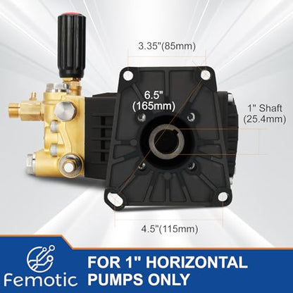 Bomba de lavado a presión eje de 1 pulgada, bomba de lavado a presión 4000 psi, bomba de lavado de potencia 4.8gpm 8-15 HP 22 libras incluyendo lubricante, compatible con Simpson Honda Dewalt