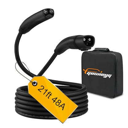 NACS - Cable de extensión de cargador compatible con NACS EVs, 21 pies, 240 V, 48 A, cable de carga NACS para carga doméstica y cargador móvil