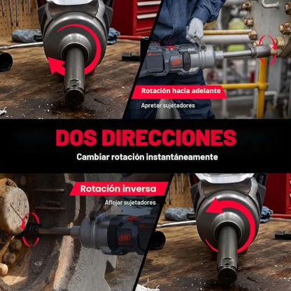 Ingersoll Rand W9691-K4E Serie W9000 Kit de llave de impacto inalámbrica de 20 voltios de 1 pulgada con cargador y yunque extendido de 6 pulgadas