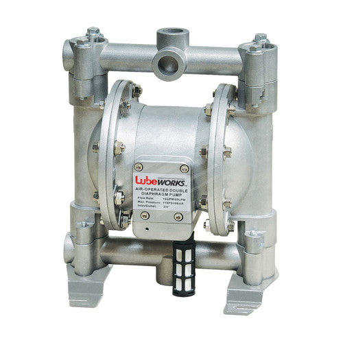 Bomba neumática de doble diafragma de aluminio de 3/4" de Lubeworks #ITIPU20301