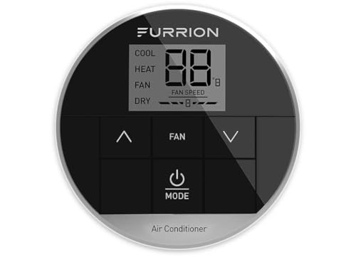 Furrion® - Furrion Chill® Single-Zone Basic Backlit LED Wall Thermostat - Black, 2 Fan Speeds #FACW10ESSA-BL