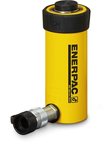 Enerpac RC-154 Cilindro hidráulico de aleación de acero de una sola acción con capacidad de 15 toneladas, puerto único, carrera de 4"