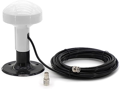 Antena GPS marina reemplazo de antena para Garmin GPSMAP GDU GNC NavTalk Pilot StreetPilot AIS barco navegación receptor Fishfinder Sounder+cable de 26 pies conector TNC adaptador BNC+base de