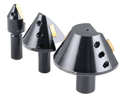 accusizetools - 3 pcs/set avellanador cónico de carburo indexable Set 60 grados, 1/10,2 cm 1/5,1 cm 1 - 1/10,2 cm # 0046 - 0960