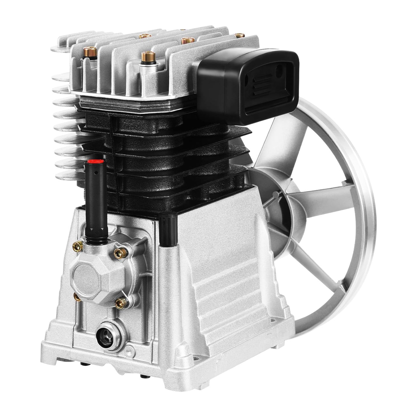 Bomba de compresor de aire 3HP 250L/min Bomba de cabeza de compresor de aire Cilindro de bomba de aceite de hierro fundido Bomba de lubricación estilo pistón
