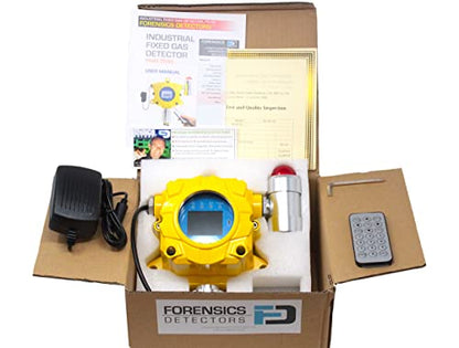 Detector de oxígeno de Forensics | Montaje en pared industrial | Monitoreo continuo | Calibración rastreable NIST de EE. UU. | A prueba de explosiones | Alarmas de sonido y luz | Salida de relé |