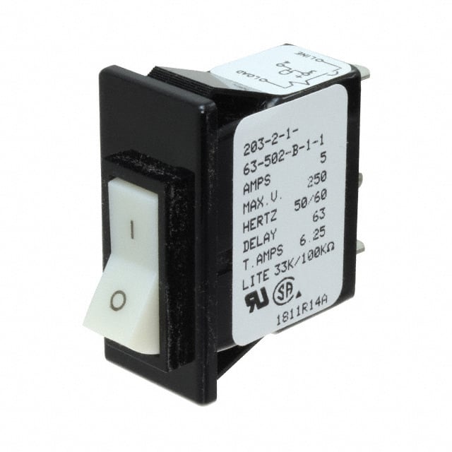 Sensata-Airpax 203-2-1-63-502-B-1-1 203 Montaje en panel Magnético 5A