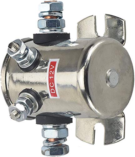 Relé solenoide de servicio continuo Max 300A niquelado para cabrestante, carritos de golf, marinos en modelos Rush E-Z-GO de maratón de gas con motores de 2 o 4 ciclos por Lucky Seven