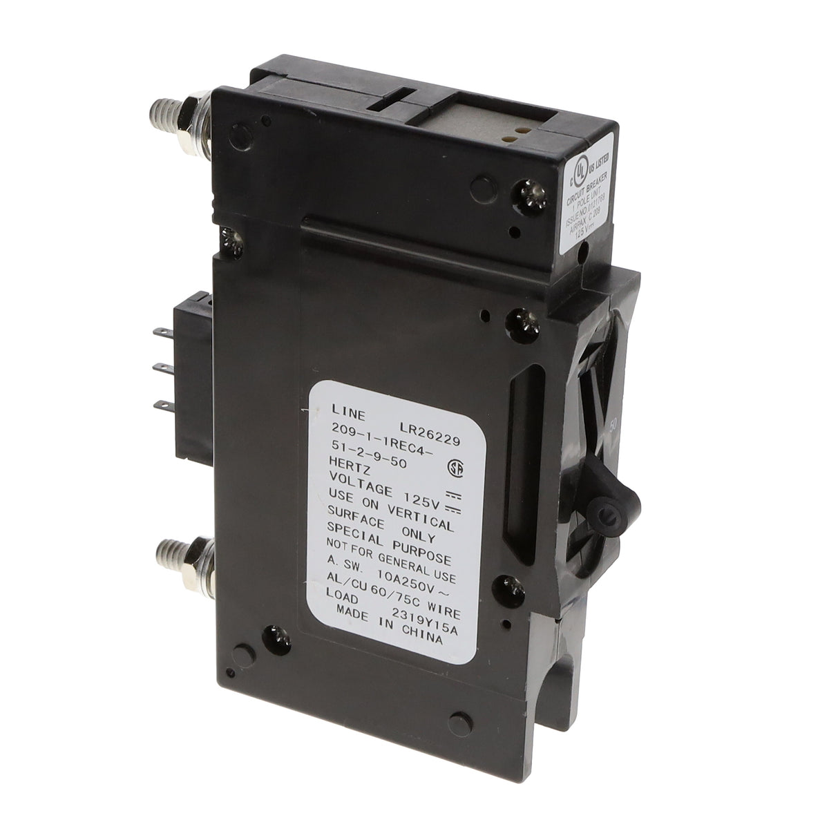 Sensata-Airpax 209-1-1REC4-51-2-9-50 209 Montaje en panel Magnético, (retardo hidráulico) 50A