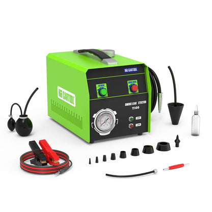 MR CARTOOL T105 Automotriz EVAP máquina de Humo Detector EVAP Automotriz 12V Sistema Tuberías de Coche, Comprobador Fugas Combustible con Medidor Ppresión para Vehículos Motocicletas