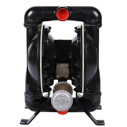 Bomba neumática de doble diafragma Entrada/salida de 1-1/2 pulgada 90 gpm Bomba de suministro de fluido de aluminio para aceite residual químico e industrial combustible de hasta 120 psi de aleación QBY4