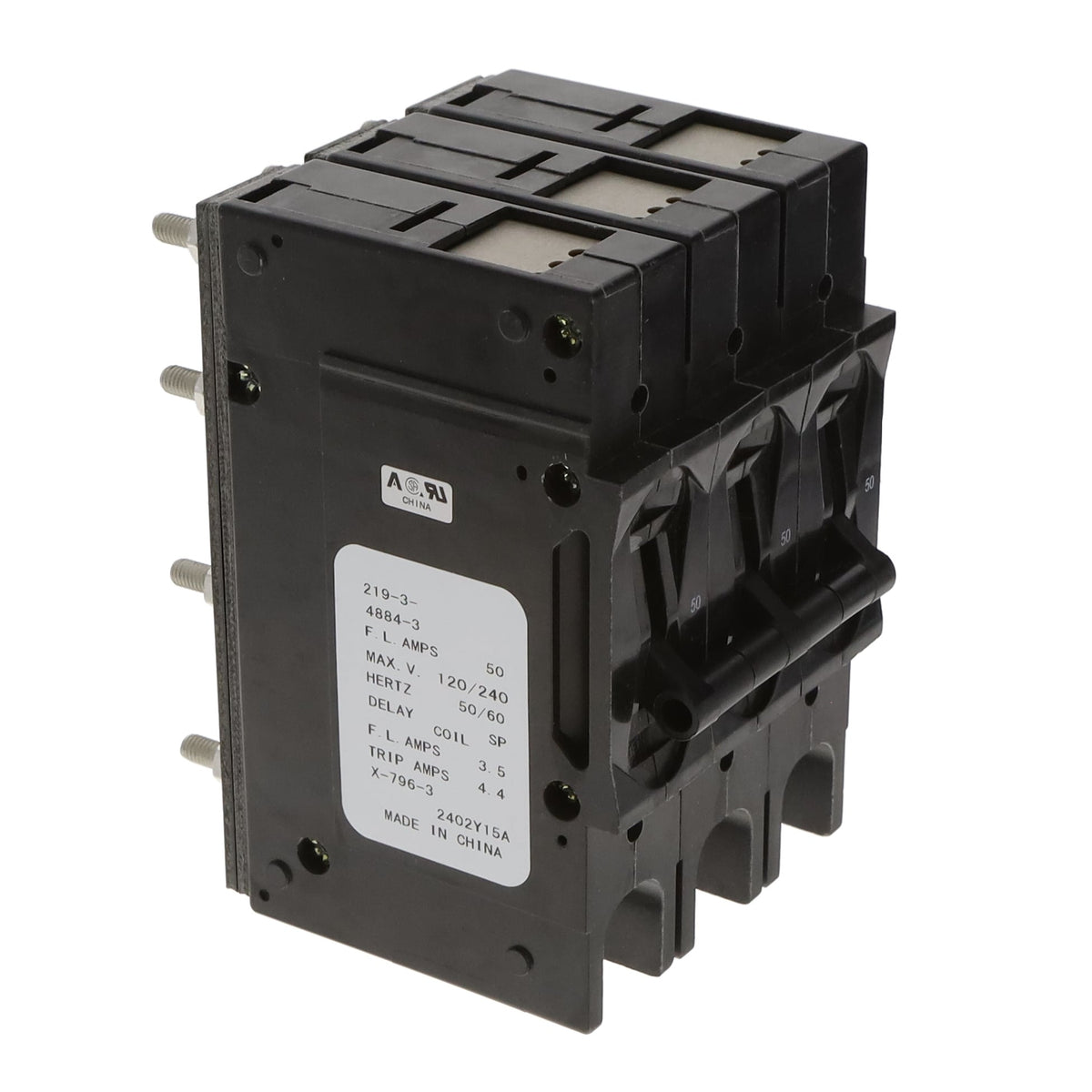 Sensata-Airpax 219-3-4884-3 219 Montaje en panel Magnético, (retardo hidráulico) -