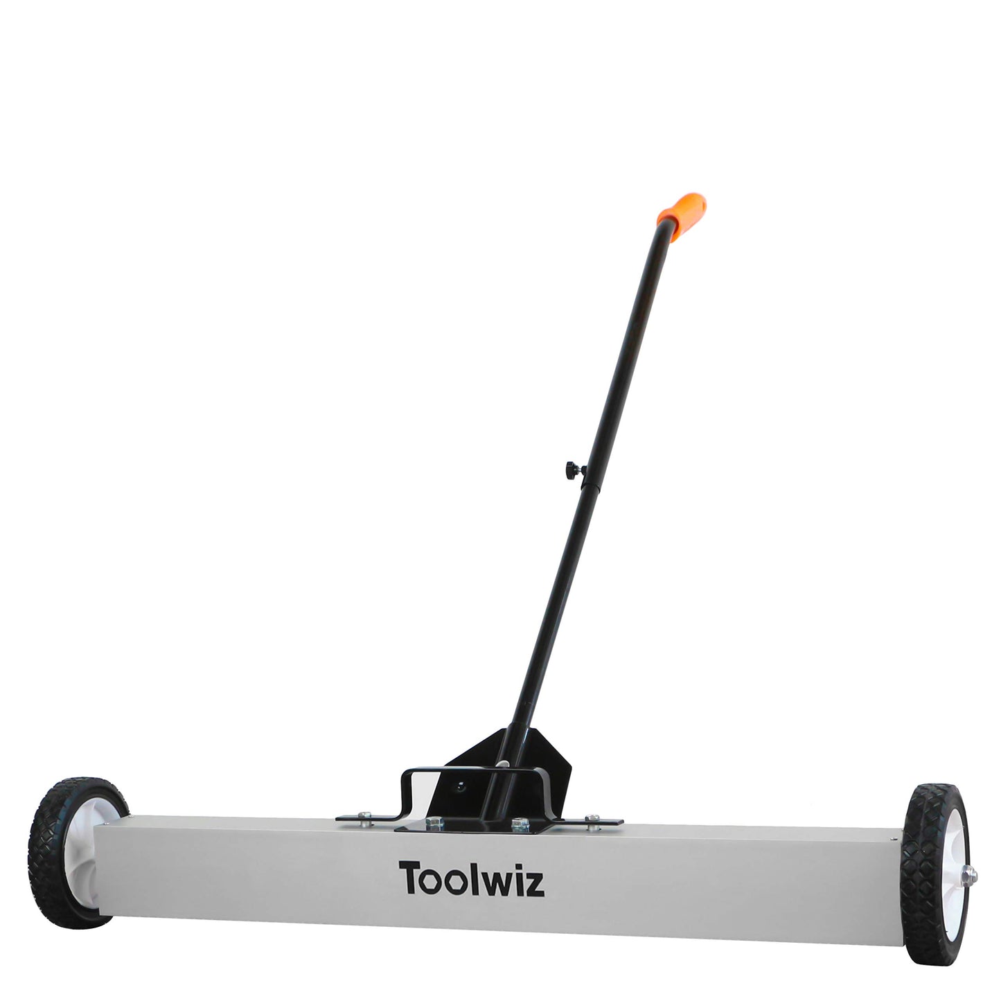 Toolwiz Barredora magnética de con ruedas, capacidad de 50 libras, barredora magnética de piso con mango de liberación, imanes industriales, recogida de metal resistente, 18"