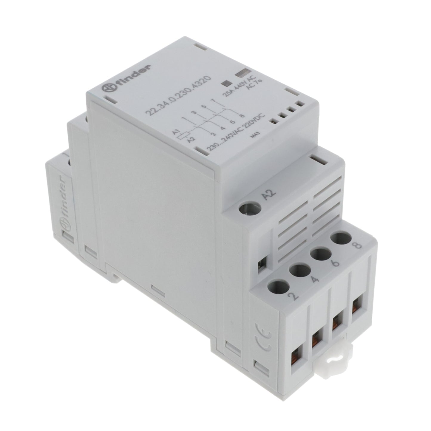 Finder Relays, Inc. 22.34.0.230.4320 22 Riel DIN 230VCA/CC