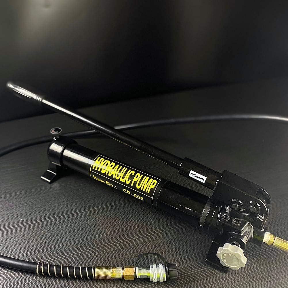 AMZCNC Bomba de Mano hidráulica de 10000 PSI 2 velocidades Power Pack Bomba de elevación hidráulica