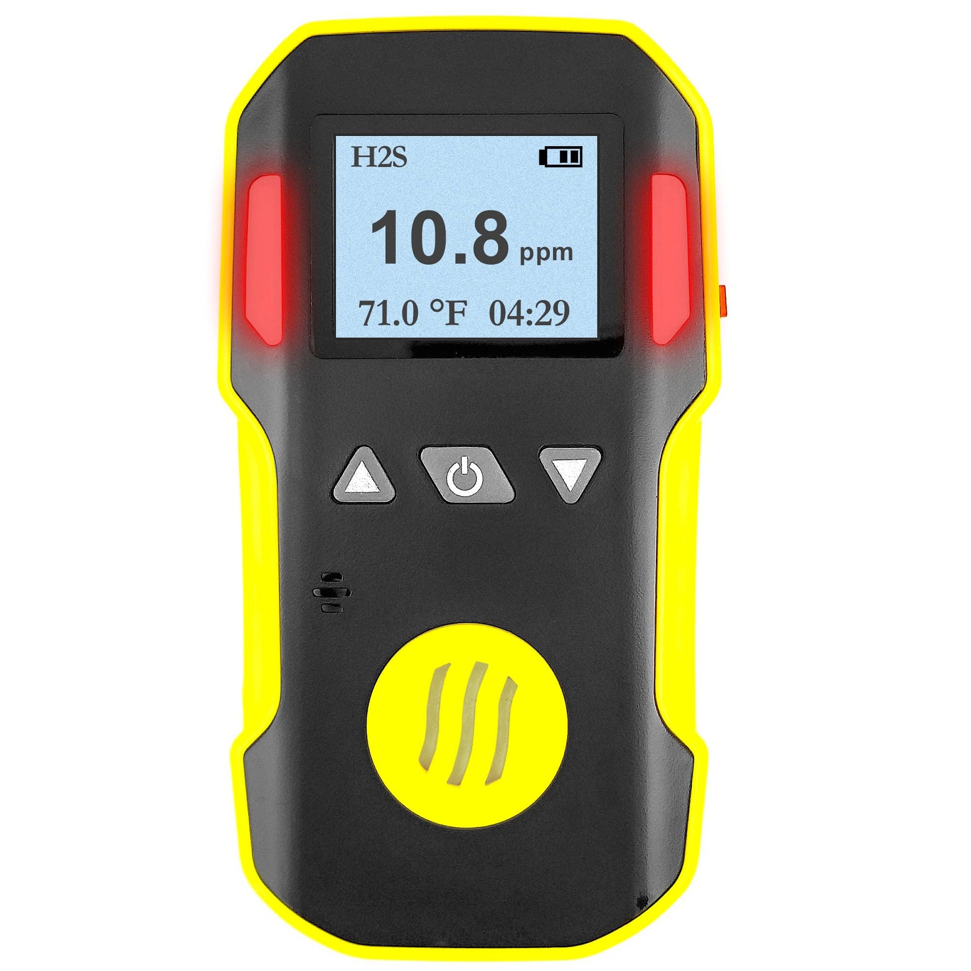Monitor H2S de Forensics | Calibración y certificado NIST de Estados Unidos | A prueba de polvo y explosiones | Recarga USB | Alarmas de sonido, luz y vibración | 0-100 ppm H2S | ‎FD-90A-H2S