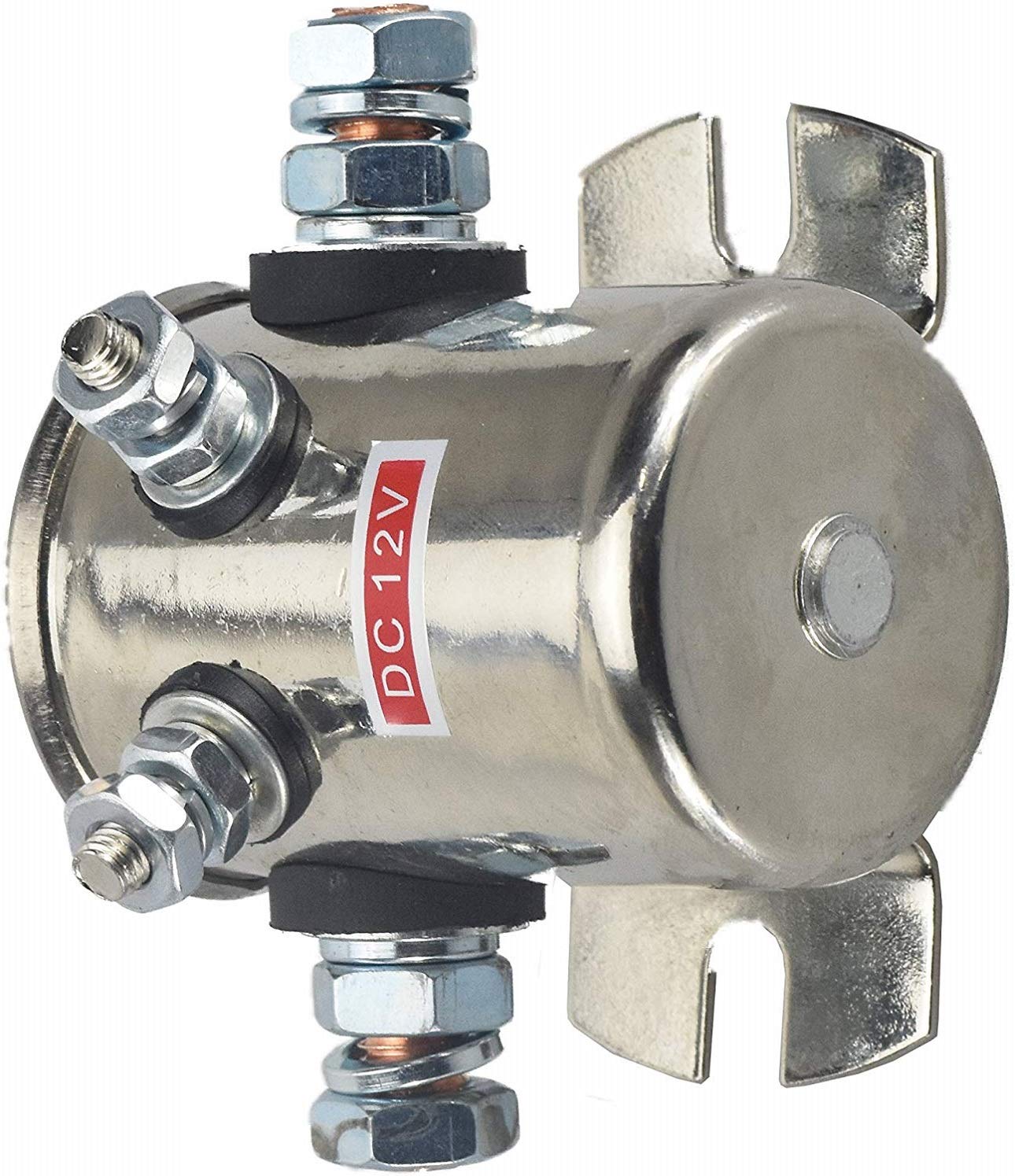 Relé solenoide de servicio continuo Max 300A niquelado para cabrestante, carritos de golf, marinos en modelos Rush E-Z-GO de maratón de gas con motores de 2 o 4 ciclos por Lucky Seven