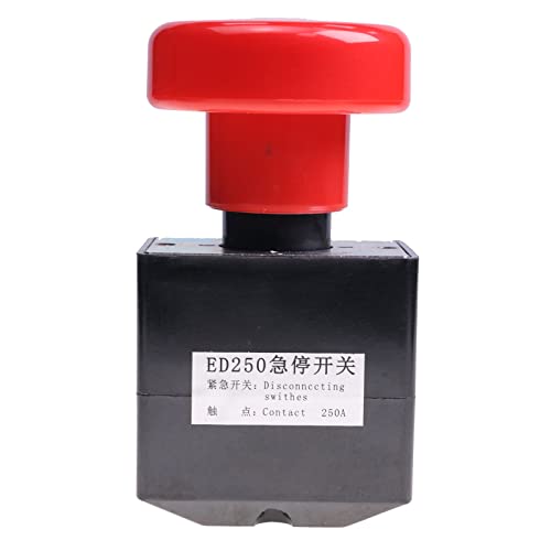 Holdwell E-Stop Switch ED250B-1 ZJK-250 250A Parada de Emergencia Swicth Compatible con Albright Electric Stacker Forklift Pallet Car