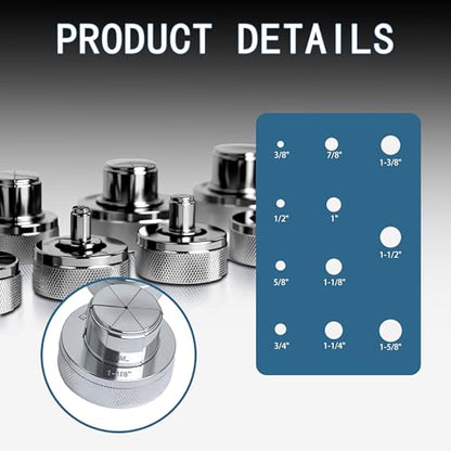 AMZCNC Kit de herramientas de estampación de expansor de tubos eléctricos con 11 cabezales expansores para herramienta de expansión de tubo de cobre HVAC de 3/8 a 1-5/8 pulgadas EZ-CT-300AL