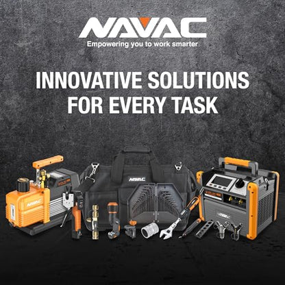 NAVAC NMV1S - Medidor de aspiradora de micras premium - Protección de alta presión - Medidor de aspiradora digital HVAC con alarma de nivel y advertencia de fugas, prueba de desintegración, gran