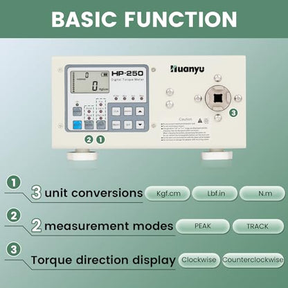 HUANYU HP-250 Digital Torquing Meter Screw driver/Wrench measure/Tester