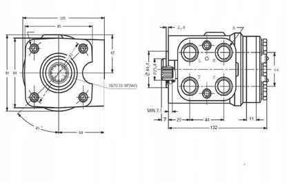 Unidad de control de dirección Orbitrol OSPC 80 OR Reemplazo DANFOSS 150N2159 ex Generica Equivalente