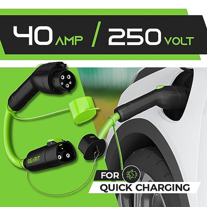 GearIT Tesla a J1772 Cable adaptador para EV, compatible con cargadores Tesla (NACS), carga de 40 amperios/250 voltios, certificado ETL