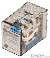 55.34.9.024.0040 Bobina de 24 VCC, 4 PDT, 7 AMP, contacto Agni, INDUCTIVO, botón de prueba bloqueable, indicador MECH, relé enchufable